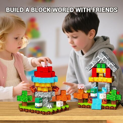 Magnetic Blocks 150PCS for Kids, Building Toys for Boys & Girls Ages 3-5 6-8 8-12. STEM Learning, Montessori, Fidget, Sensory Cubes. Magnet Tiles Block Gifts for Toddler 3+ Year Old in Saudi Arabia