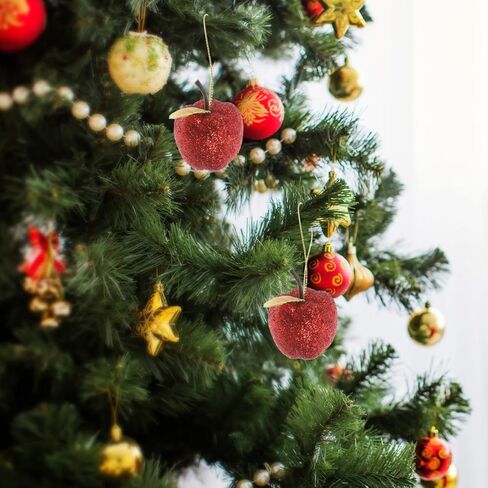 20 قطعة من Garneck قلادة تفاح عيد الميلاد para De Mujer ديكور داخلي لعيد الميلاد صناعي الفقرة زينة شجرة عيد الميلاد زينة بلاستيكية لامعة تفاح in Kuwait