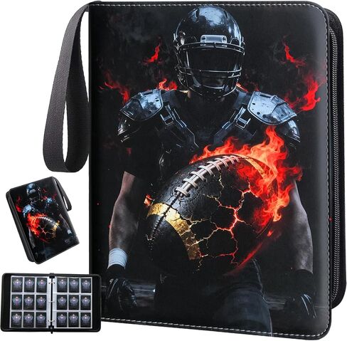 Football Card Binder 900 Pockets, Trading Card Holder with Detachable Sleeves, Portable Collector Album Sports Card and Football Cards 2025-2026 in Saudi Arabia