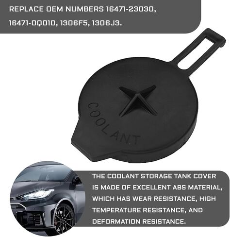 Engine Coolant Reservoir Tank Cap for Toyota, 1647123030 1306F5 Radiator Coolant Reservoir Expansion Water Tank Lid Cap Cover Replacement, Radiator Water Bottle Cover for Toyota Corolla 2014-2019 in Saudi Arabia