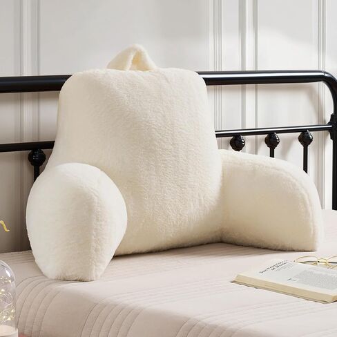وسادة قراءة من الفرو المنفوش من جيلتشي للبالغين والأطفال، مقاس موحد، أساسيات جامعية أنيقة للفتيات، وسادة خلفية غامضة للجلوس في السرير، هدية رائعة للمراهقين، وسادة دعم للذراع أثناء الجلوس في السرير in Kuwait