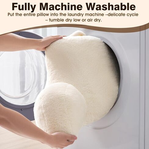 وسادة قراءة من الفرو المنفوش من جيلتشي للبالغين والأطفال، مقاس موحد، أساسيات جامعية أنيقة للفتيات، وسادة خلفية غامضة للجلوس في السرير، هدية رائعة للمراهقين، وسادة دعم للذراع أثناء الجلوس في السرير in Kuwait