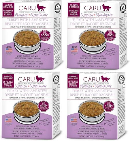 Caru Real Beef Stew for Dogs, Natural Adult Wet Dog Food with Added Vitamins & Minerals, Free From Grain, Wheat & Gluten (Pack of 12) in Kuwait