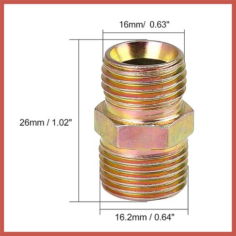 ACROPIX 3 قطعة M16 x 1.5 مللي متر إلى 3/8 "NPT ذكر مستقيم خرطوم الهواء المناسب موصل محول قطع غيار السيارات in Kuwait