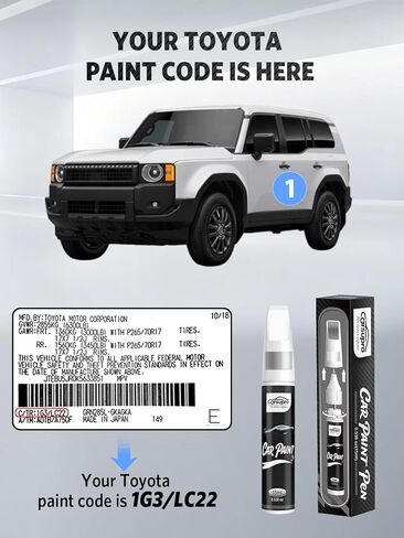 Predawn Grey Mica(1H1) for Toyota Touch Up Paint Pen, 2 in 1 Car Scratch Remover with Pen Tip and Brush, Precise Color Match for Car Paint Scratch Repair, Quickly and Easily Fix Chips and Nicks in Saudi Arabia