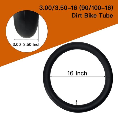 2-Pack 3.00/3.50-16 الأنبوب الداخلي 90/100-16 أنبوب الدراجة الترابية 3.50-16 3.00-16 أنبوب بديل in Kuwait