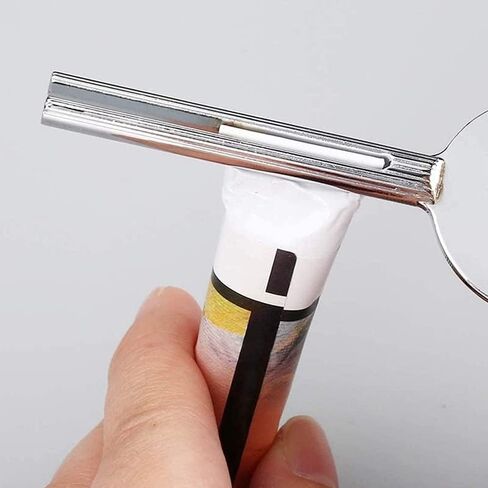 10 Pieces Metal Toothpaste Squeezer Tube Squeezer Press Key Tube Squeezer for Family Washroom Bathroom,Toothpaste,Etc - (Color: Silver) in Saudi Arabia