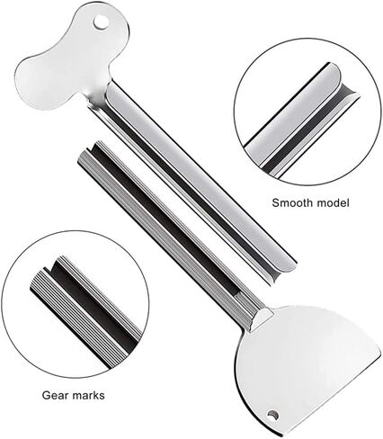 10 Pieces Metal Toothpaste Squeezer Tube Squeezer Press Key Tube Squeezer for Family Washroom Bathroom,Toothpaste,Etc - (Color: Silver) in Saudi Arabia