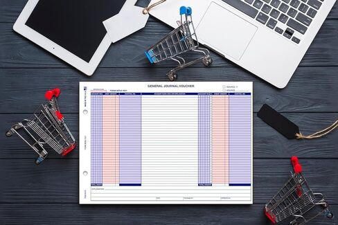 General Journal Vouchers (Form ERA-7221) - Accounting Vouchers Compatible with ERA & Vim - 8.5" x 11" White Paper - 1-Part - Ideal for Financial Recording - 4 Pad (Packaged 100 per pad) in Saudi Arabia