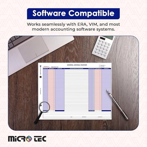 General Journal Vouchers (Form ERA-7221) - Accounting Vouchers Compatible with ERA & Vim - 8.5" x 11" White Paper - 1-Part - Ideal for Financial Recording - 4 Pad (Packaged 100 per pad) in Saudi Arabia