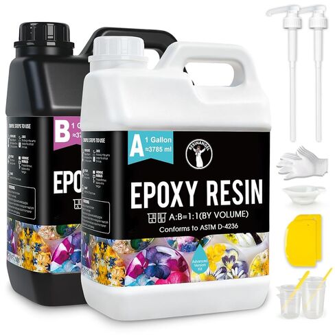 ResinAngel 32oz Clear Epoxy Resin Kit – Easy 1:1 Mixing, Non-Yellowing, Bubble-Free Formula Self-Leveling Casting Resin for DIY Crafts, Resin Art Projects, Jewelry, Wood Projects in Saudi Arabia