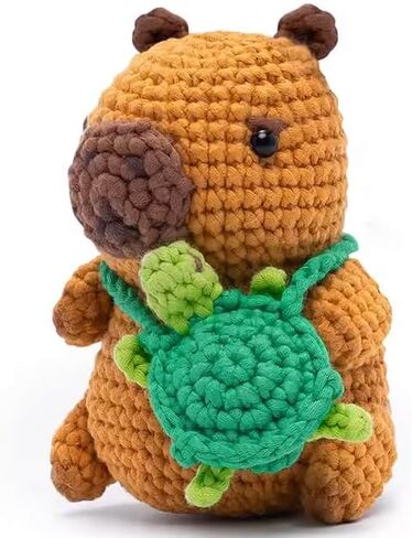 مجموعة أدوات الكروشيه للحيوانات التي يمكنك صنعها بنفسك، تعلم الكروشيه للمبتدئين من خلال مقاطع فيديو تعليمية خطوة بخطوة، ومجموعة أدوات الكروشيه مع الخيوط والأدوات والملحقات (بيدرو ذا كابيبارا) in Kuwait