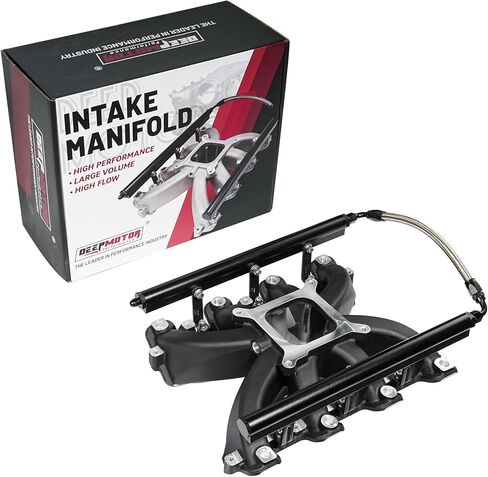 Aluminum Single Plane EFI Intake Manifold for Gen III LS1 LS2 LS6 with Fuel Rail (Black) in Saudi Arabia