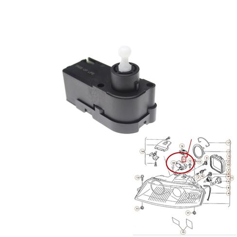 محرك تعديل مستوى المصباح 9948397 لـ ALFA لروميو 147 (937) 2001-2010 لـ Fiat STILO 192 2001-2007 Smart 0307853304 0307853303 (أسود-مجموعة واحدة) in Kuwait