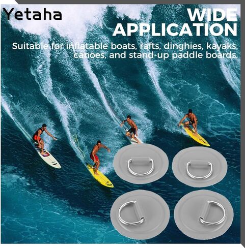 Yetaha 12 قطعة D-Ring PVC التصحيح لقارب قابل للنفخ طوف زورق كاياك زورق ركوب الأمواج مجداف وقوف المجلس in Kuwait