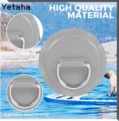 Yetaha 12 قطعة D-Ring PVC التصحيح لقارب قابل للنفخ طوف زورق كاياك زورق ركوب الأمواج مجداف وقوف المجلس in Kuwait
