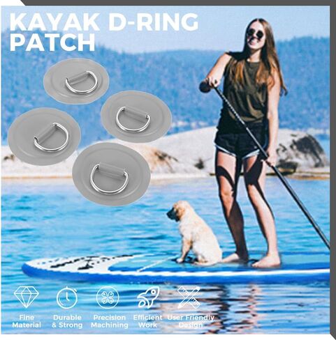 Yetaha 12 قطعة D-Ring PVC التصحيح لقارب قابل للنفخ طوف زورق كاياك زورق ركوب الأمواج مجداف وقوف المجلس in Kuwait