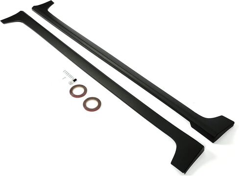 تنانير جانبية HECASA متوافقة مع 2014-2019 Toyota Corolla 4-Door Rocker Black Panel Body Kit فواصل جانبية من بلاستيك ABS غير مطلي in Saudi Arabia