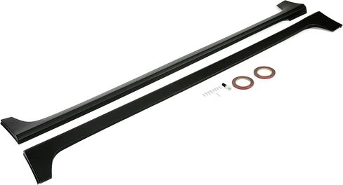 تنانير جانبية HECASA متوافقة مع 2014-2019 Toyota Corolla 4-Door Rocker Black Panel Body Kit فواصل جانبية من بلاستيك ABS غير مطلي in Saudi Arabia