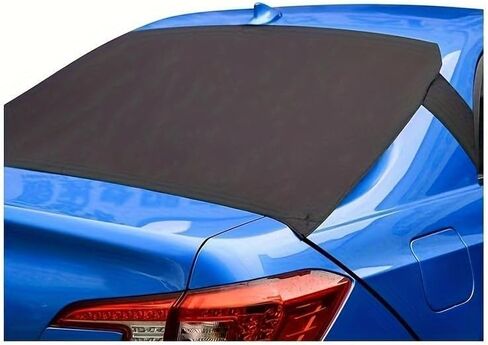 Car Rear Windshield Ice and Snow Cover, Rear Windshield Sunshade and Anti-Frost Cover, Windproof Rear Window Protection, Universal SUV, Truck, Sedan, Van Wind, Snow and Rain Cover for Rear Mirror in Saudi Arabia