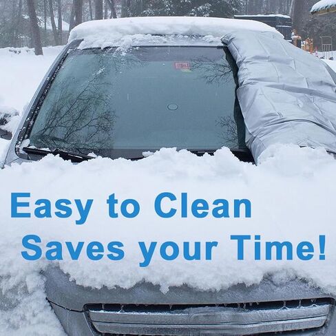 Car Rear Windshield Ice and Snow Cover, Rear Windshield Sunshade and Anti-Frost Cover, Windproof Rear Window Protection, Universal SUV, Truck, Sedan, Van Wind, Snow and Rain Cover for Rear Mirror in Saudi Arabia