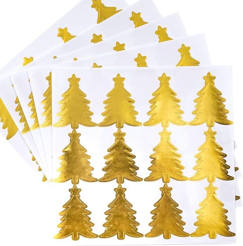 WRAPAHOLIC Christmas Gift Stickers - 2 x 2 Inch 504 Total Labels - Christmas Santa Claus Belt with Glitter Design Stickers, Perfect for Party, Celebration Gift Wrap in Saudi Arabia