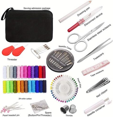 Sewing Kit Basic, Portable Needle and Thread Kit Including Sewing Supplies and Accessories for Home Emergency Repair and Travel (130pcs) in Saudi Arabia