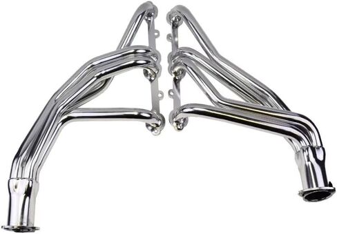 Polished Stainless Long Tube Headers for Small Block Chevy SBC Engines – Fits 1973–1991 Chevy GMC C/K Series Trucks, Blazer, Jimmy, Suburban – Compatible with 265–400 V8 – 2WD and 4WD Applications in Saudi Arabia