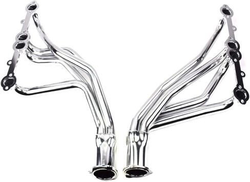 Polished Stainless Long Tube Headers for Small Block Chevy SBC Engines – Fits 1973–1991 Chevy GMC C/K Series Trucks, Blazer, Jimmy, Suburban – Compatible with 265–400 V8 – 2WD and 4WD Applications in Saudi Arabia