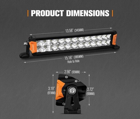 LIGHTFOX 20 Inch LED Light Bar 108W 9,001 LM Dual Row Off Road Driving Light with DT Plug,Spot Flood Combo LED Work Lights Bar for Truck Pickup UTV ATV Tractor SUV 4WD Boat 4X4 Jeep Roof IP68 in Saudi Arabia