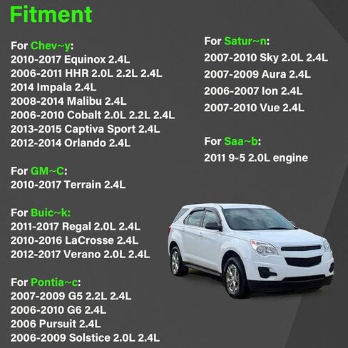 2PCS VVT Intake and Exhaust Camshaft Variable Timing Solenoid Valve Kit Compatible with Equinox Terrain Regal 2010-2017, 2.0L,2.2L,2.4L, Replaces OE# 12655421 12655420 in Saudi Arabia