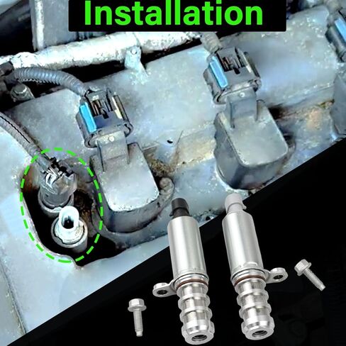 2PCS VVT Intake and Exhaust Camshaft Variable Timing Solenoid Valve Kit Compatible with Equinox Terrain Regal 2010-2017, 2.0L,2.2L,2.4L, Replaces OE# 12655421 12655420 in Saudi Arabia