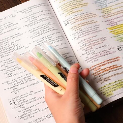 أقلام تمييز وأقلام الكتاب المقدس لا تنزف من خلالها، 16 عبوة من ألوان متنوعة من ألوان الباستيل والجل الترابي، مجموعة أدوات دراسة الكتاب المقدس، اللوازم المدرسية مع نسيج الشمع (ألوان ناعمة) in Saudi Arabia