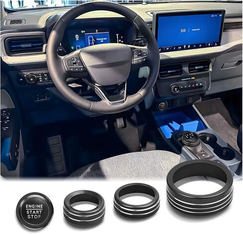 for Ford Maverick 2025 Accessories, 1pcs Aluminum Alloy Knob Cover Trim for Pro Trailer Control Switch (Orange) in Saudi Arabia