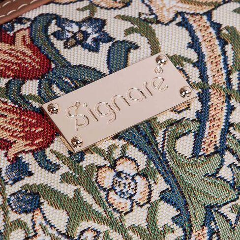 حقيبة دفل من نسيج Signare حقائب ليلية لعطلة نهاية الأسبوع للنساء مع تصميم William Morris Golden Lily (TRAV-GLILY) in Saudi Arabia