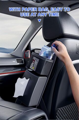 Black Car for SEAT Side Back Storage Organizer Multifunctional Hanging Bag Holder in Saudi Arabia