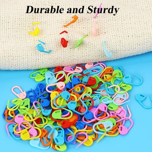 Plastic Knitting & Crochet Locking Stitch Markers–Small Safety Pin Markers for Knitting, Sewing – Colorful, Durable & Multipurpose(150 Pieces in Saudi Arabia