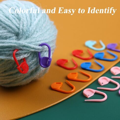 Plastic Knitting & Crochet Locking Stitch Markers–Small Safety Pin Markers for Knitting, Sewing – Colorful, Durable & Multipurpose(150 Pieces in Saudi Arabia