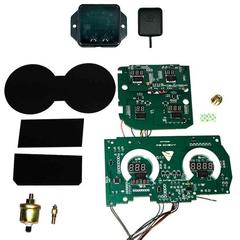 1973-1987 مجموعة قياس الرسم البياني لشاحنة Chevy/GMC LED - مصابيح LED، عداد السرعة GPS، أجهزة إرسال ضغط الزيت ودرجة الحرارة متضمنة - استبدال لوحة القيادة المباشرة لسلسلة C/K (أبيض) in Saudi Arabia