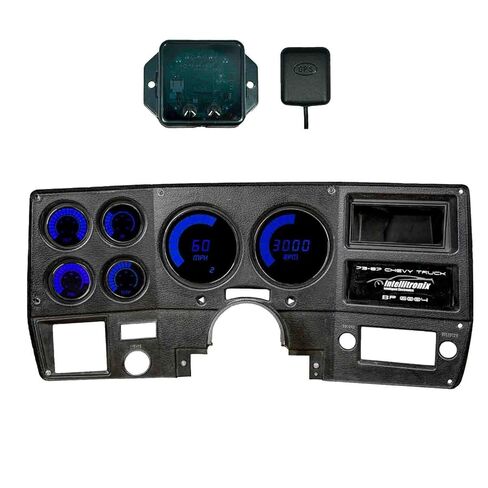 1973-1987 مجموعة قياس الرسم البياني لشاحنة Chevy/GMC LED - مصابيح LED، عداد السرعة GPS، أجهزة إرسال ضغط الزيت ودرجة الحرارة متضمنة - استبدال لوحة القيادة المباشرة لسلسلة C/K (أبيض) in Saudi Arabia