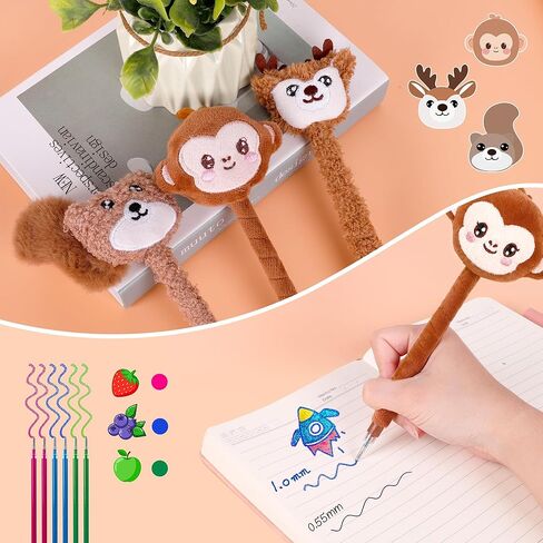 أدوات تخزين للأطفال - 3 قطع من أدوات تخزين عيد الميلاد للمراهقات والأولاد والبنات والأطفال، أقلام هلامية، أقلام ممتعة مع 6 عبوات هدايا عيد الميلاد، أقلام لطيفة للوازم المدرسية in Kuwait