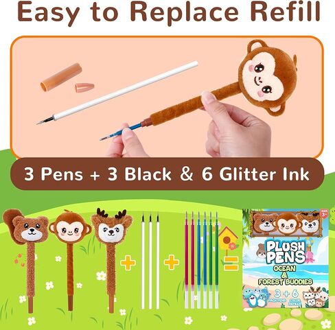 أدوات تخزين للأطفال - 3 قطع من أدوات تخزين عيد الميلاد للمراهقات والأولاد والبنات والأطفال، أقلام هلامية، أقلام ممتعة مع 6 عبوات هدايا عيد الميلاد، أقلام لطيفة للوازم المدرسية in Kuwait