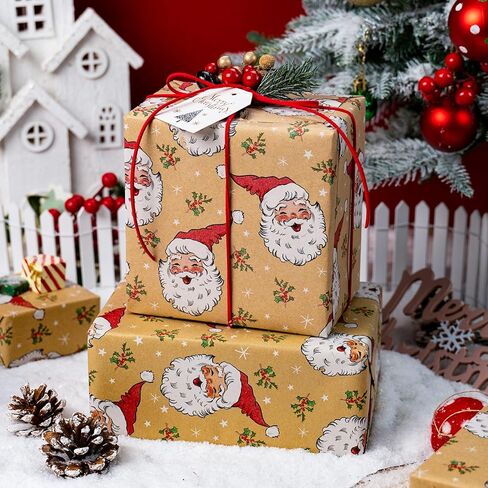 لفة ورق تغليف عيد الميلاد باللون الأسود قابلة للعكس من Merture، غلاف هدايا باللونين الأسود والأحمر مع نمط بكسل من ندفة الثلج الرنة وكلمات عيد الميلاد للاحتفال بعيد ميلاد مهرجان الشتاء - لفة صغيرة - 17 بوصة × 32.8 قدمًا (46.5 قدم مربع.) in Kuwait