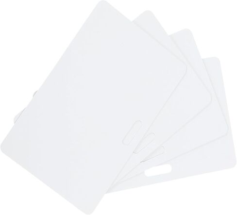 MECCANIXITY 50 Pack Blank PVC Cards 15mil ID Cards Blank Credit Cards Plastic Cards with Horizontal Slot Punch for ID Badge Printer, Graphics White in Saudi Arabia