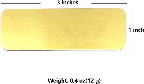 Custom Laser Engraved Name Tag Badges for Business or Employees Position Identification - Personalized text for your name plate or ID tags, 1 x 3 inches, Made in California, USA (Gold, 1 x 3 inches) in Kuwait