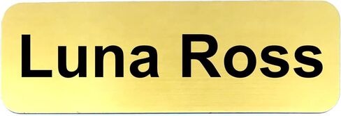 Custom Laser Engraved Name Tag Badges for Business or Employees Position Identification - Personalized text for your name plate or ID tags, 1 x 3 inches, Made in California, USA (Gold, 1 x 3 inches) in Kuwait