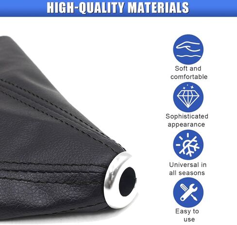 غطاء غبار مقبض ناقل الحركة للسيارة - بديل غطاء ناقل الحركة الجلدي العالمي للسيارات اليدوية والأوتوماتيكية، غطاء ناقل الحركة مقاوم للماء والغبار ملحق داخلي للسيارة لشاحنة الدفع الرباعي (أسود) in Kuwait