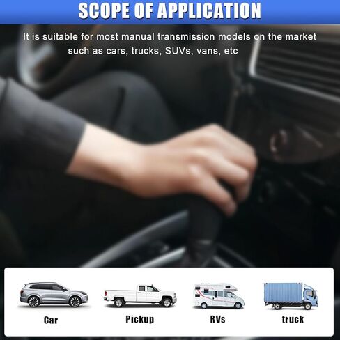 غطاء غبار مقبض ناقل الحركة للسيارة - بديل غطاء ناقل الحركة الجلدي العالمي للسيارات اليدوية والأوتوماتيكية، غطاء ناقل الحركة مقاوم للماء والغبار ملحق داخلي للسيارة لشاحنة الدفع الرباعي (أسود) in Kuwait