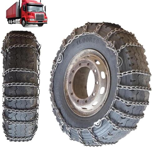 9mm Set of 2 Heavy Duty Snow Chains for Suvs and Cars Skid Traction Chains High Strength Manganese Emergency Use for Tire Reliable in Snow 215/75R17.5 2pcs 9.00R22.5 in Saudi Arabia