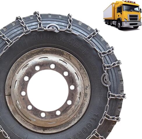 9mm Set of 2 Heavy Duty Snow Chains for Suvs pickup and Cars Skid Traction Chains High Strength Manganese Emergency Use for Tire Reliable 315/80R22.5 2pcs 9.00R20 in Saudi Arabia